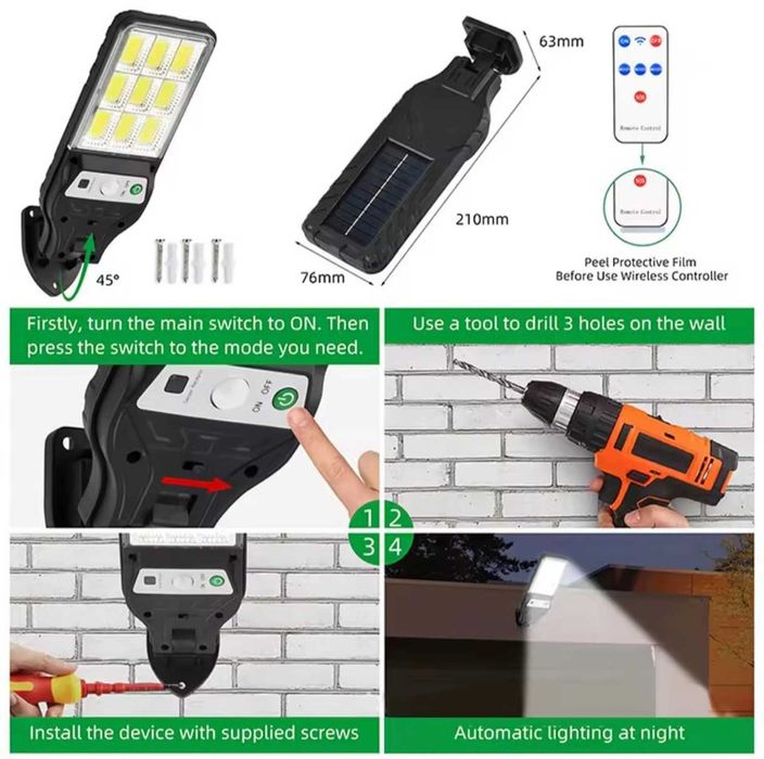 Світлодіодний сонячний ліхтар