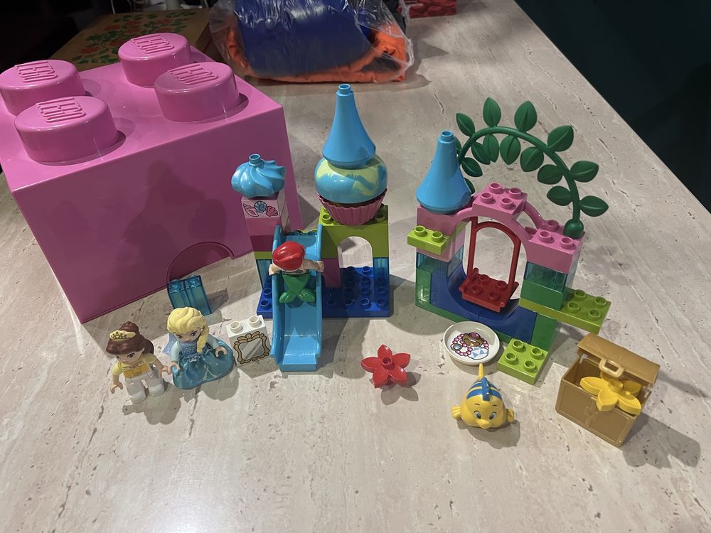 Lego Duplo 10515 Arielka + pudełko + księżnika Elza i Bella