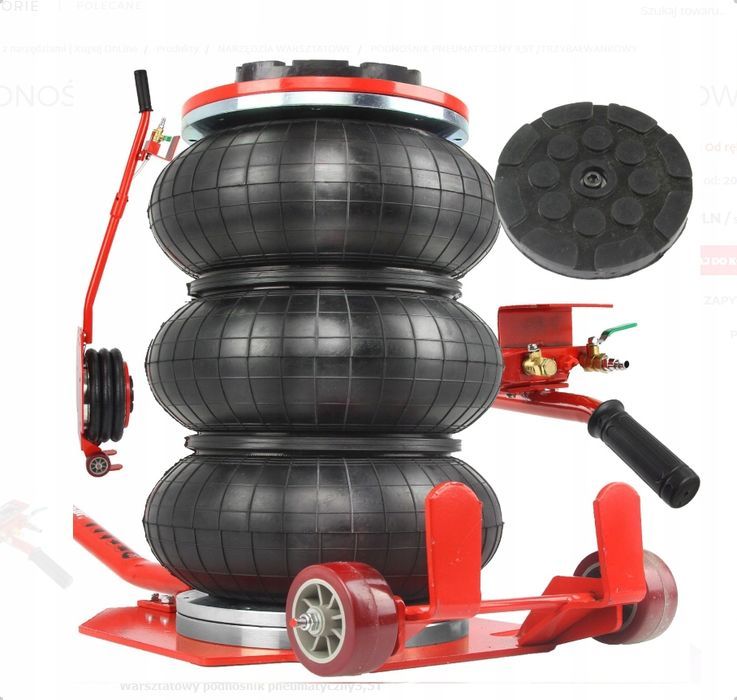 Podnośnik Pneumatyczny Bałwanek 3.5T Niski Lewarek