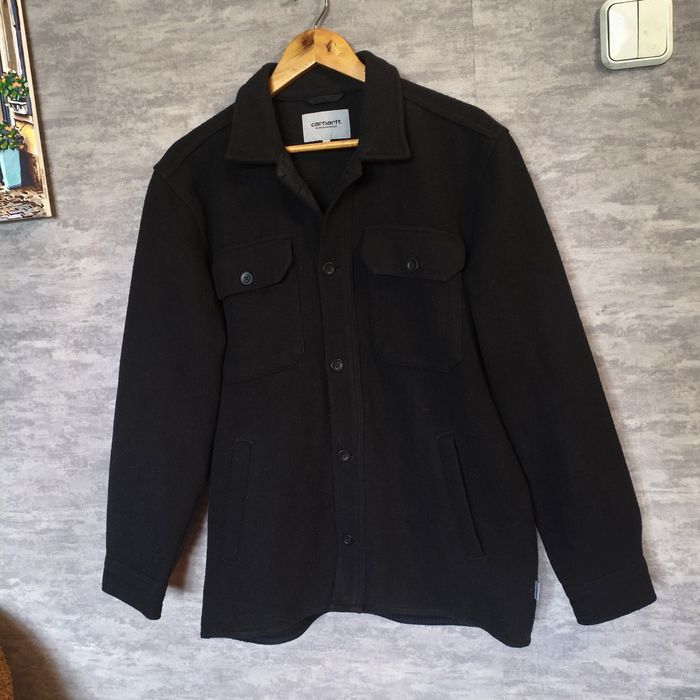 Шерстяная куртка овершот carhartt wip owen shirt jacket