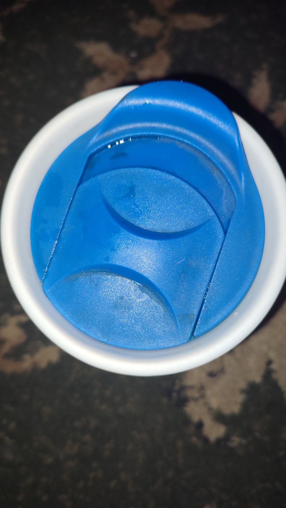 Чашка Термос. Синьо Біла