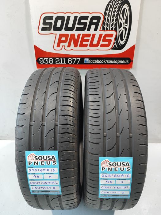 2 pneus semi novos continental 205-60R16 - Oferta da entrega