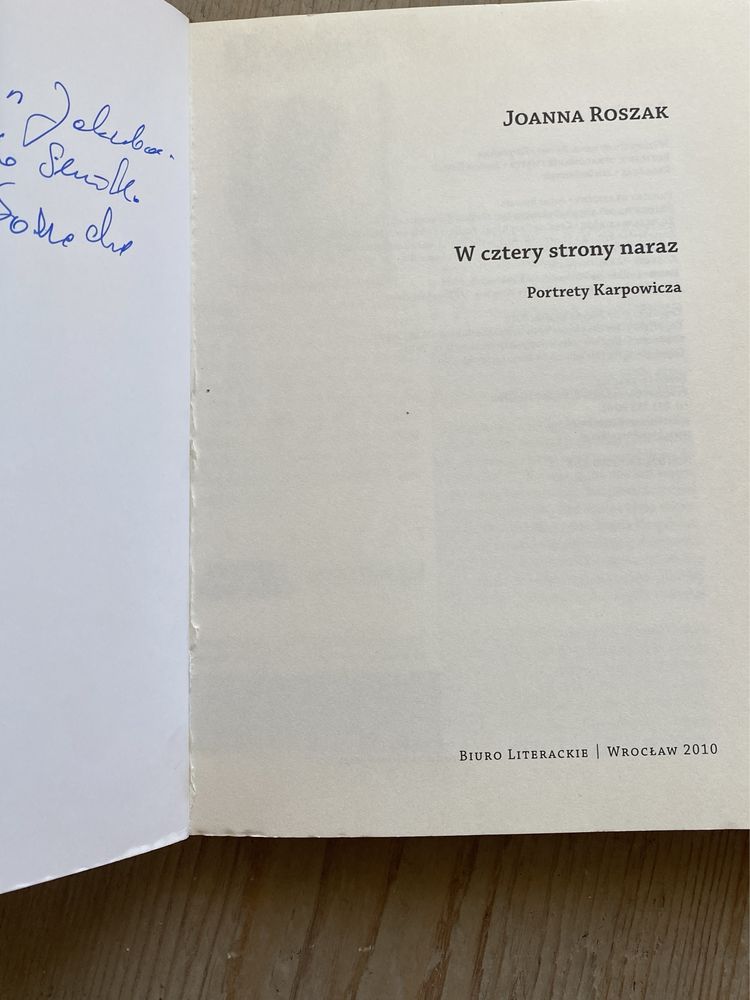 W cztery strony naraz Portrety Karpowicza Joanna Roszak
