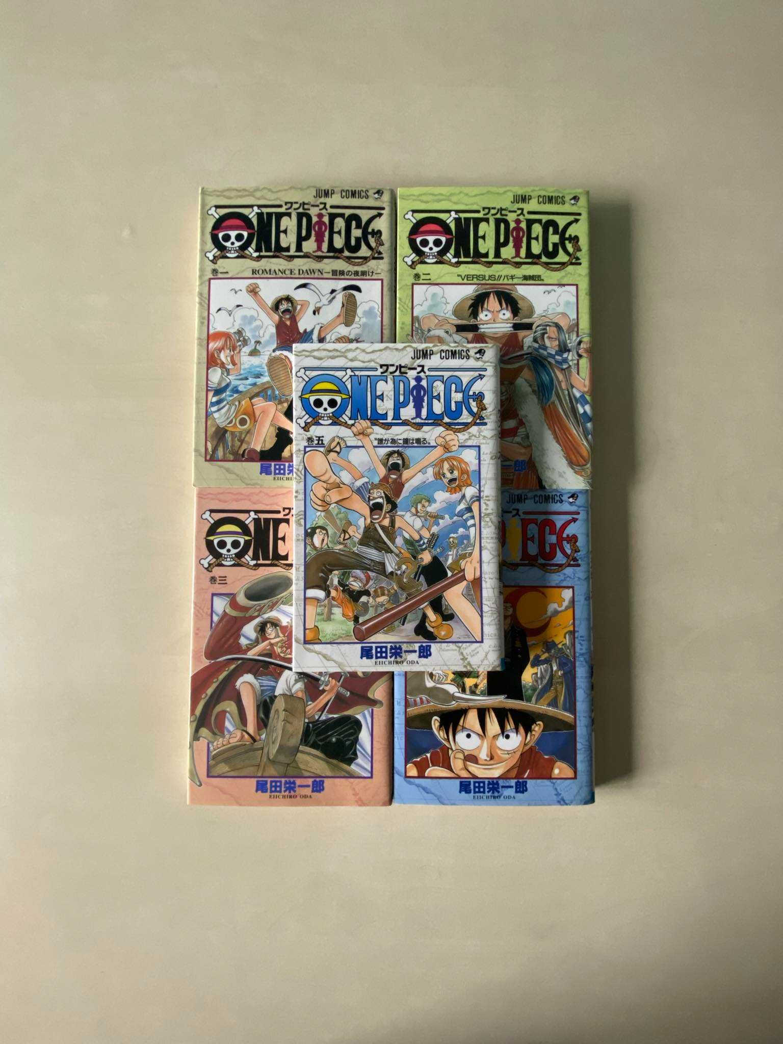 Manga One Piece TOM/VOL 1-5 po japońsku/in japanese