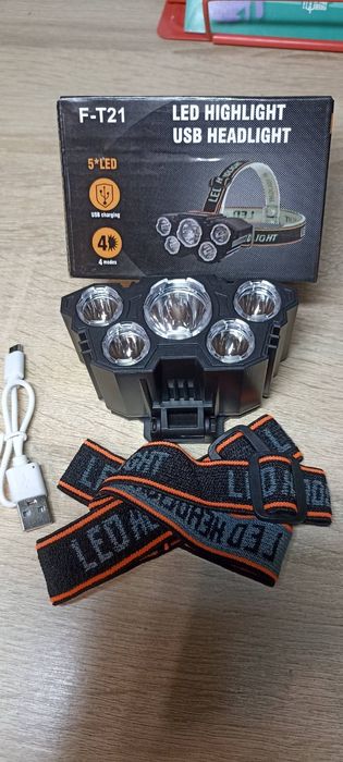 Налобний фонарь аккумуляторний