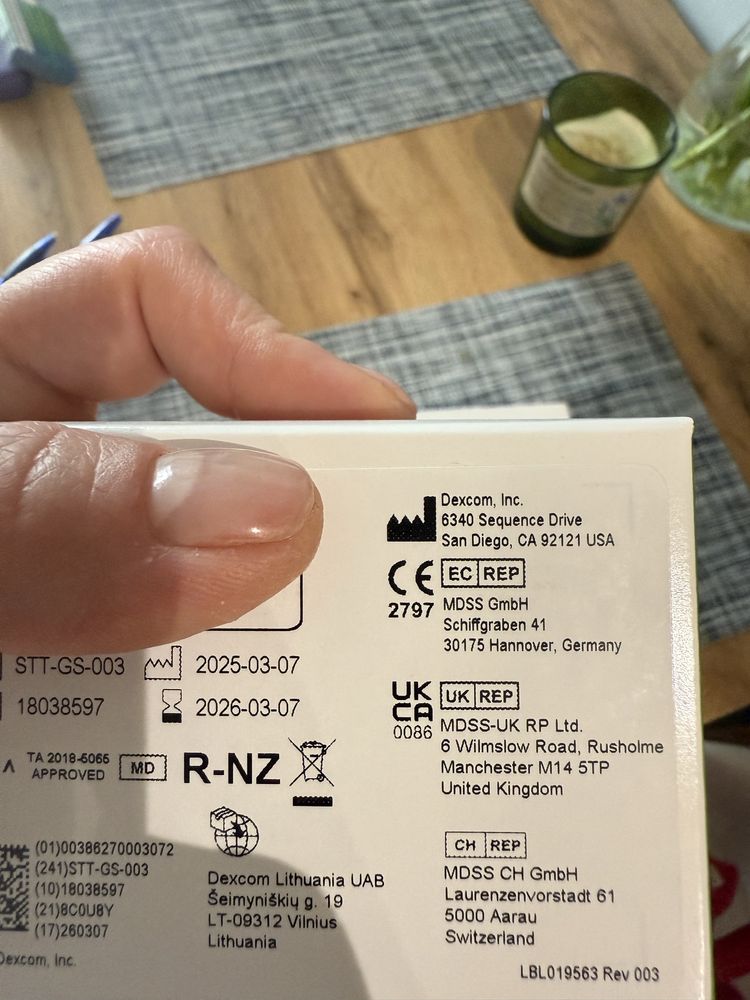 Dexcom g6 6 sensorów +transmiter NOWY