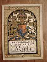 Książeczka souvenir Zatwierdzony Program Koronacji Elżbiety II