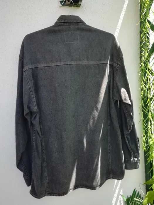 Camisa de ganga preta Vintage M