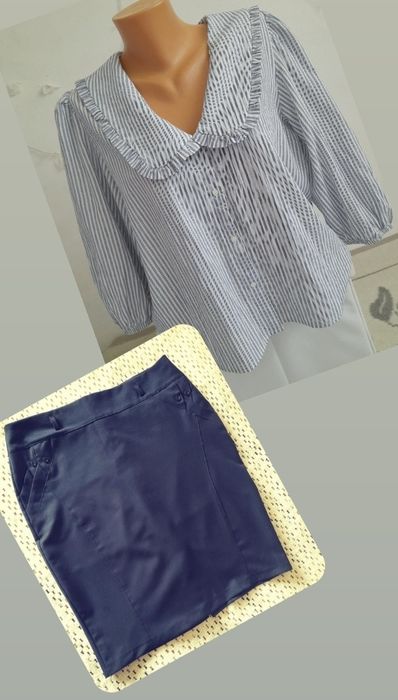 Сорочка, блузка у біло- синю смужку від бренду TU