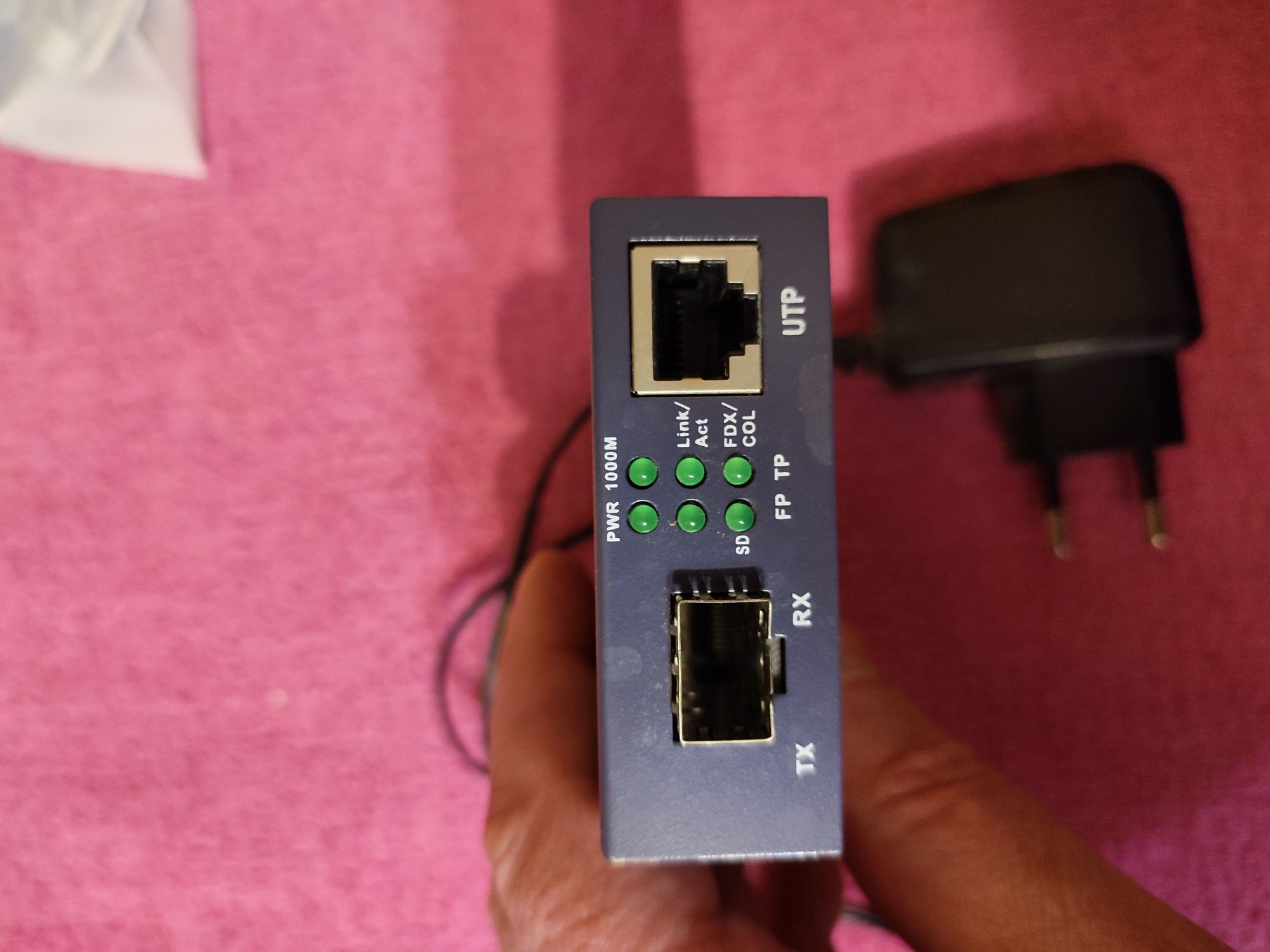 1000Base-TX SFP медіаконвертор із зовнішнім БЖ