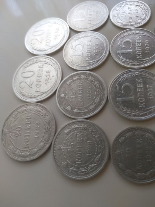 Monety srebrne ZSRR.