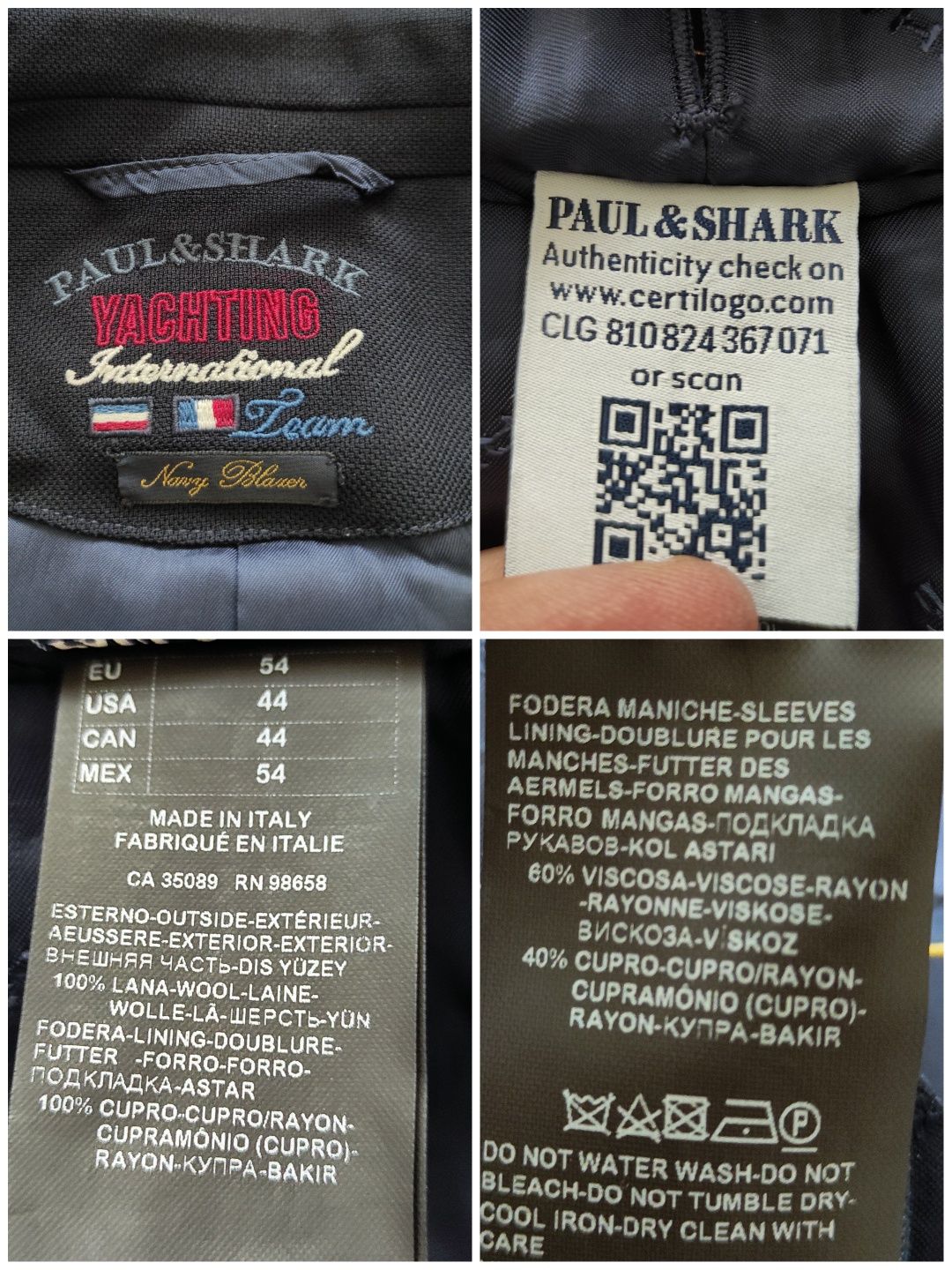 L Paul&Shark оригінальний чоловічий шерстяний піджак, блейзер