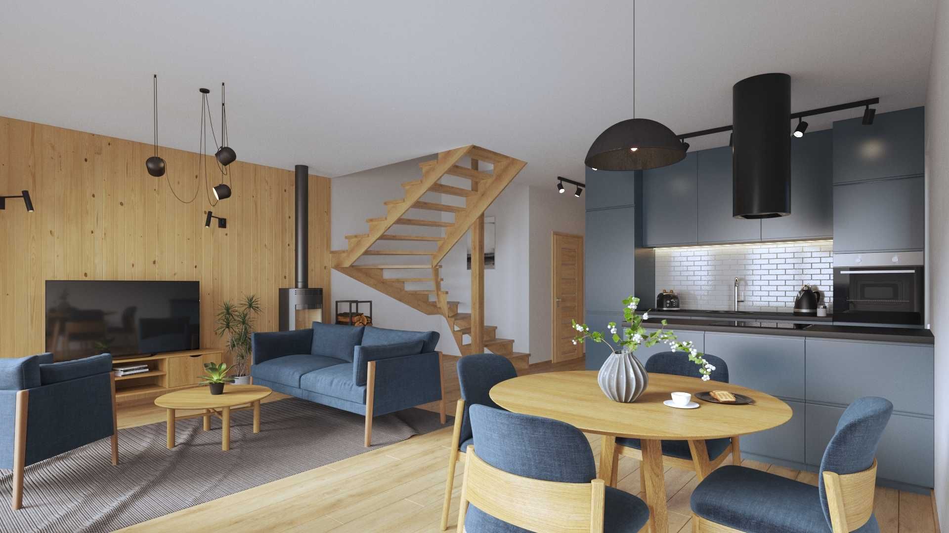 Dom całoroczny z piętrem MODERN 70m2 na zgłoszenie stodoła
