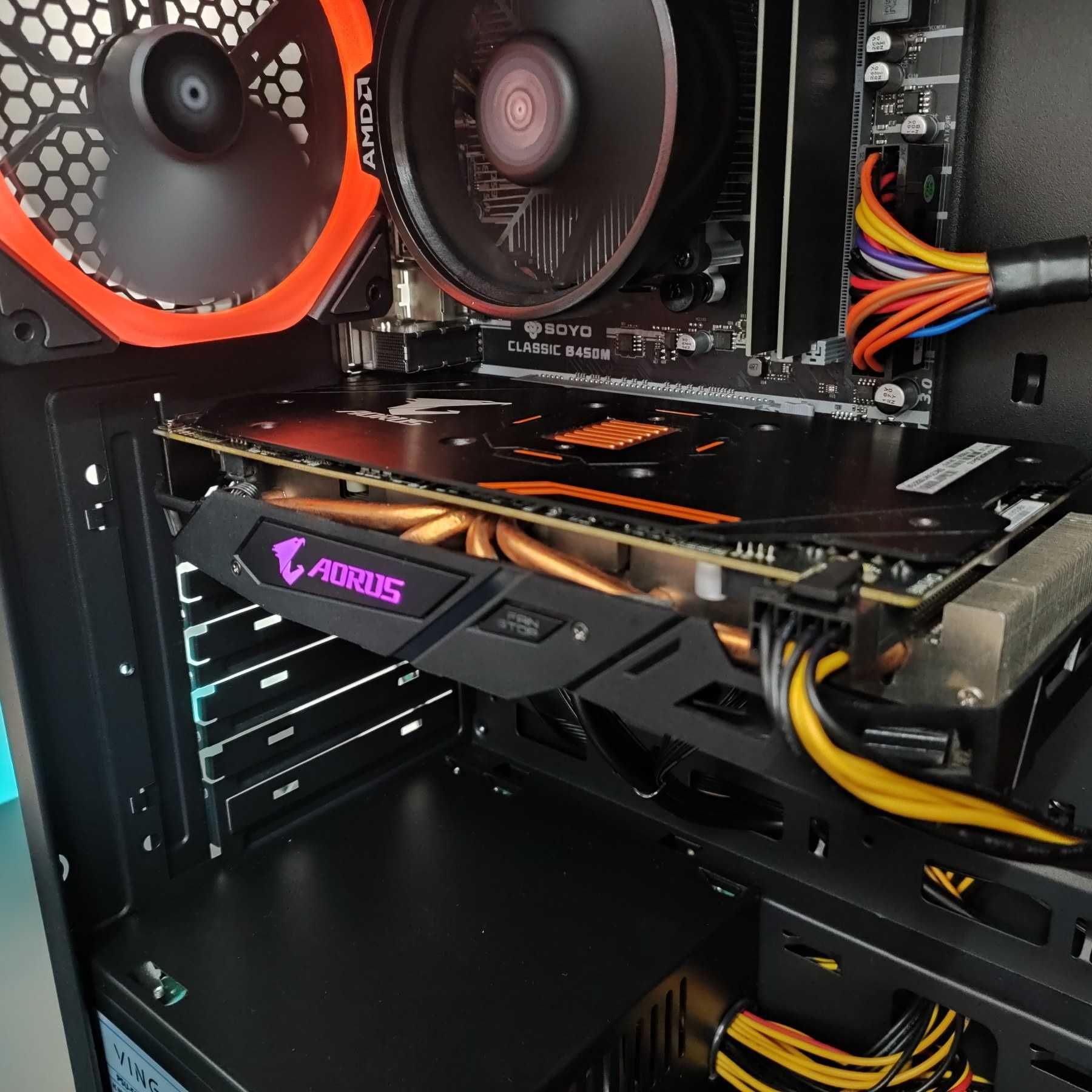 Компютер Новый Ryzen 5 4500, 16GB DDR4, Aorus RX 570, SSD 512GB m2