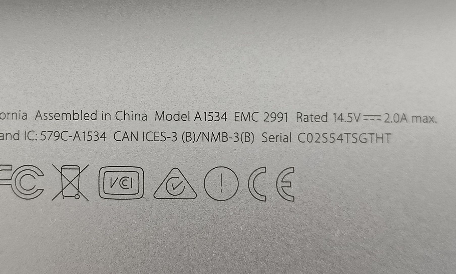 MacBook A1534  Retina12, 2016 r.  Intel m3