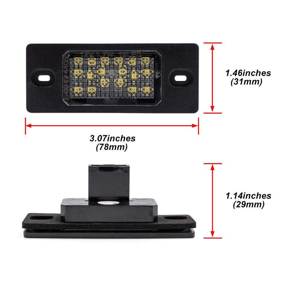 Luzes LED Matrícula - Compatível com VW, Audi, Porsche NOVO