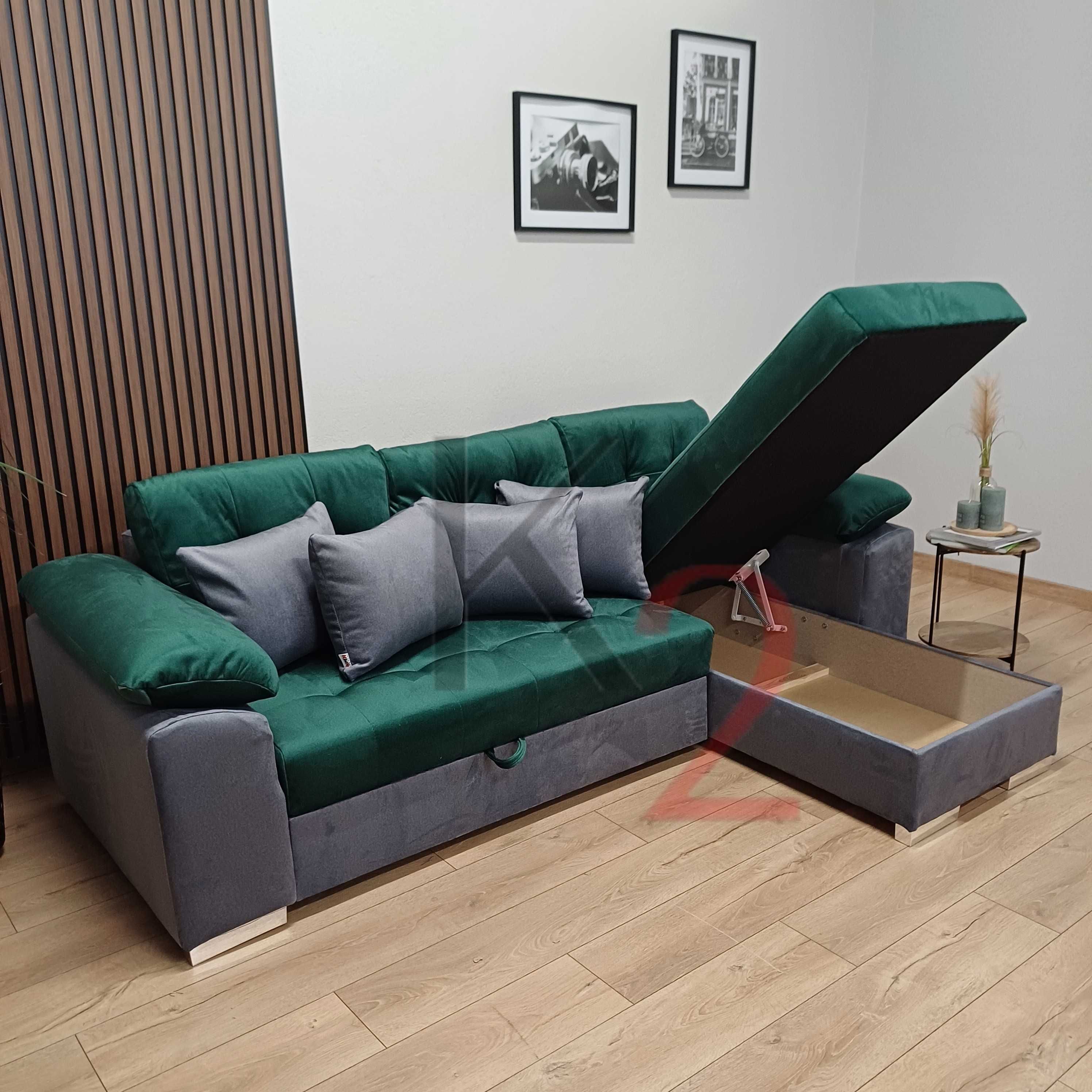 Narożnik DENVER, rogówka, sofa, mały do salonu USB +GRATIS