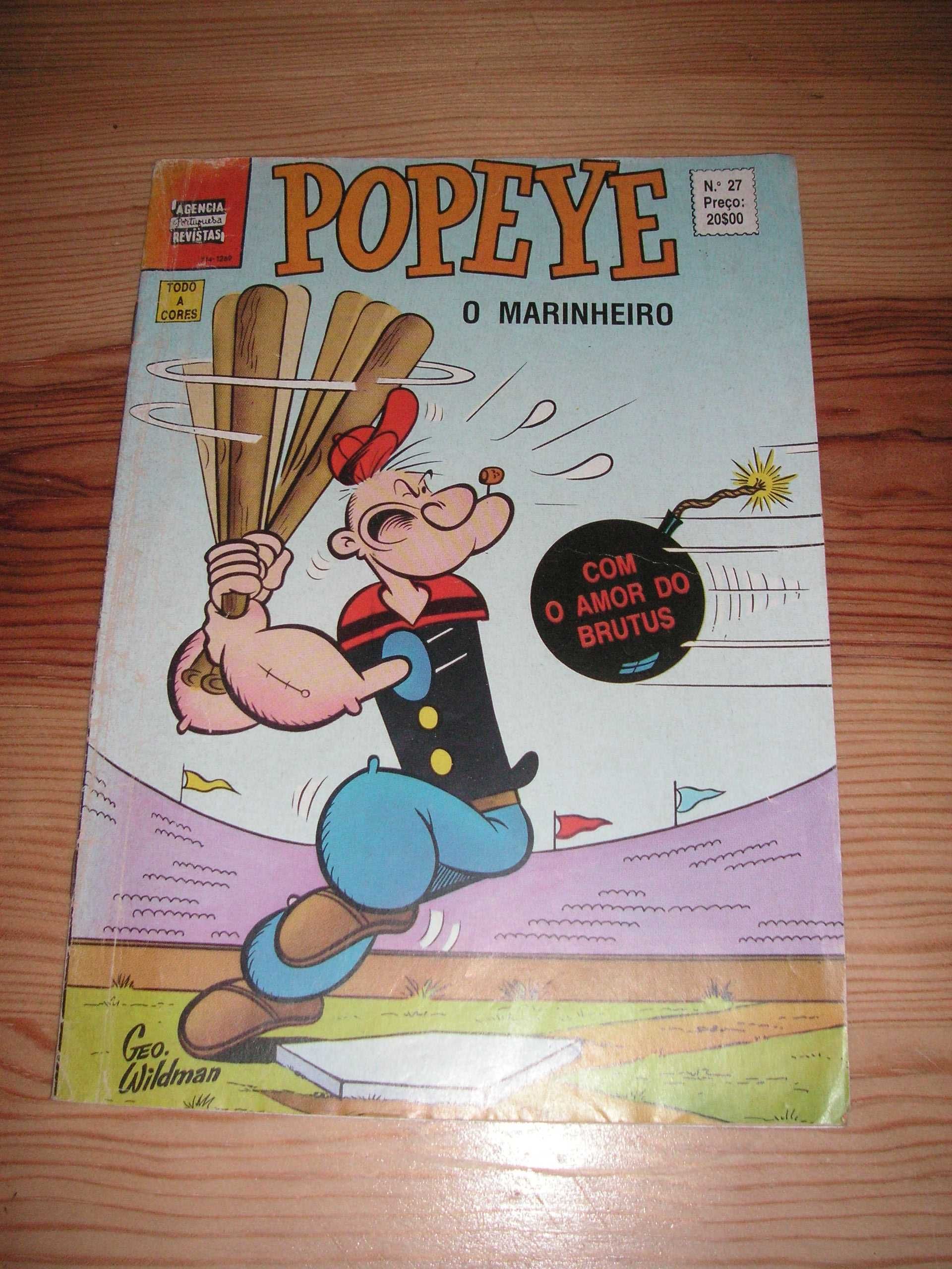 Revistas Banda Desenhada Popeye O Marinheiro Nº 27, 30, 31 e 38