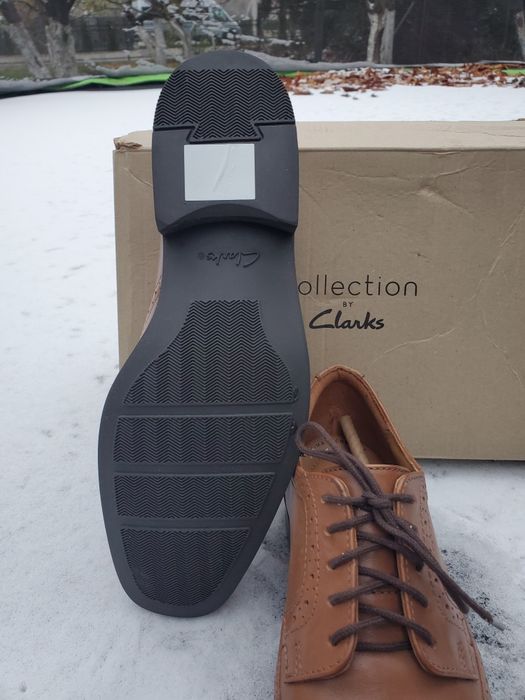 Туфлі з натуральної шкіри класичні оксфорд від Clarks 41,5 (шкіряні)