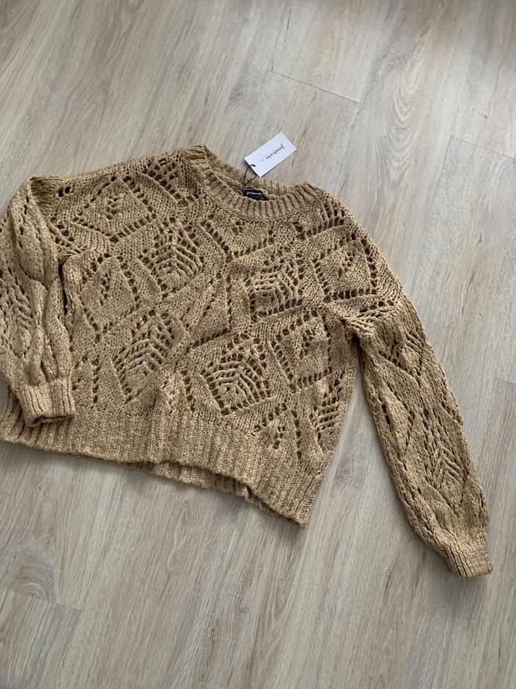Sweter narzutka azur dzianina