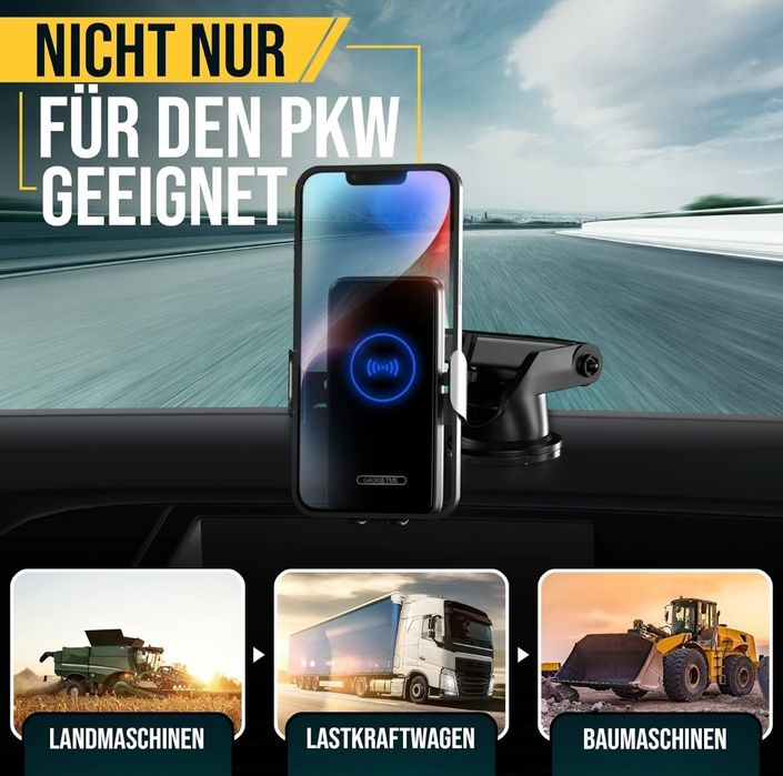 Gadgetme 15W Uchwyt samochodowy na telefon komórkowy z ładowarką