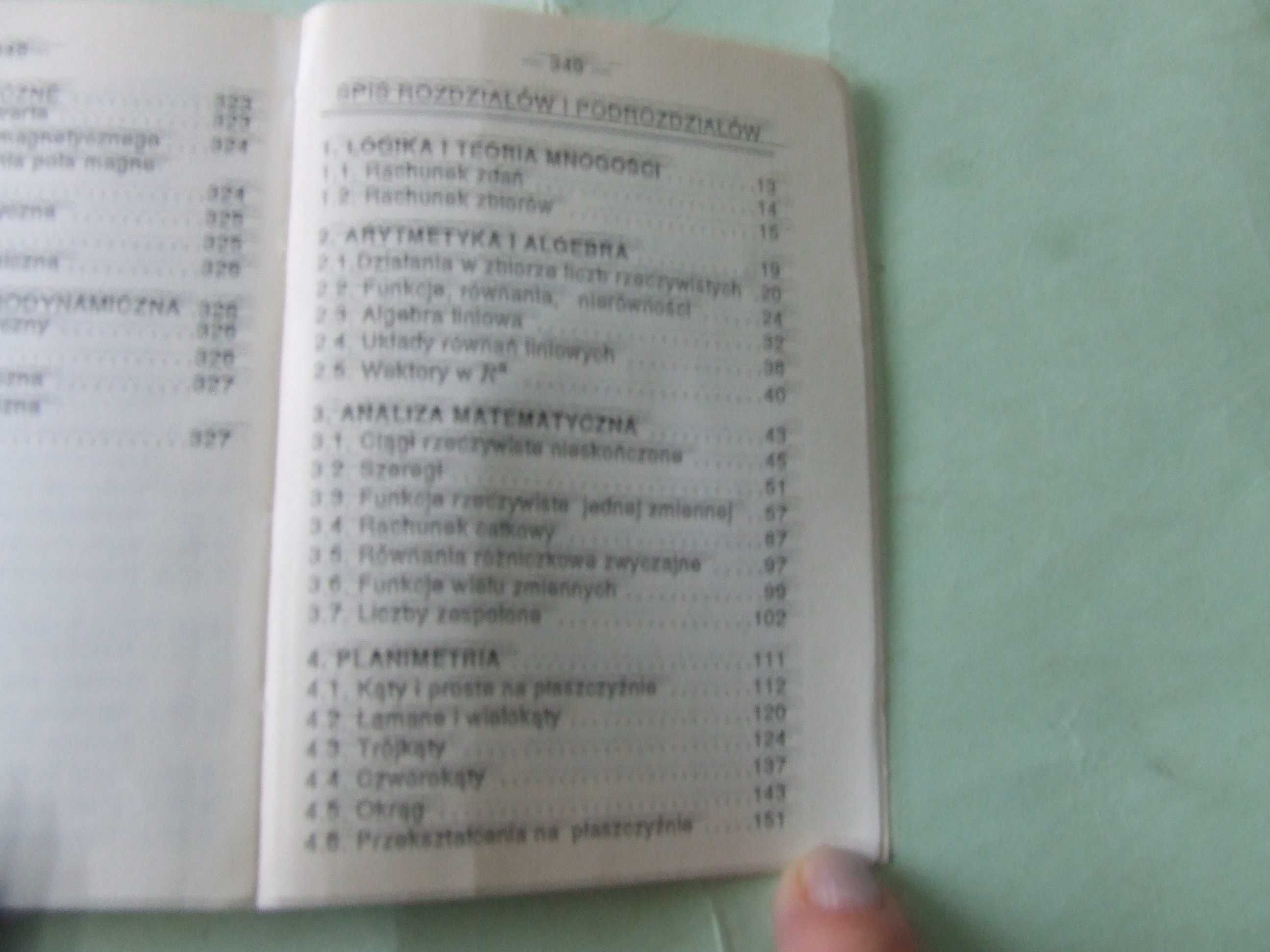 Tablice Matematyka Fizyka Astronomia + Matematyka 1 Zbiór  + Wzory