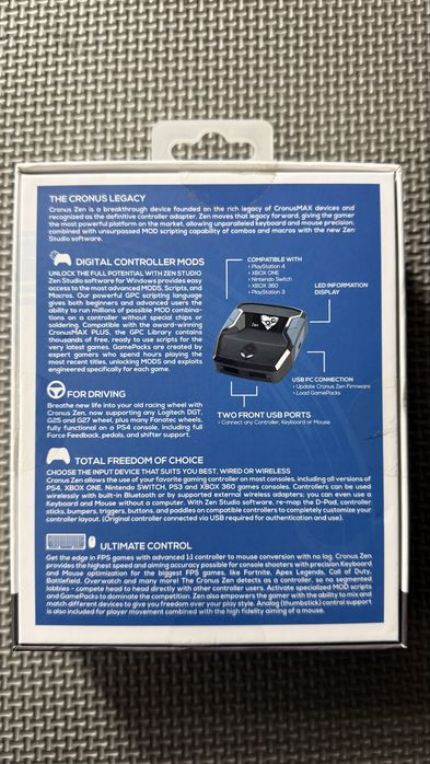 Adapter Emulator CRONUS ZEN PS XBOX PC + USB Dongle Ps5