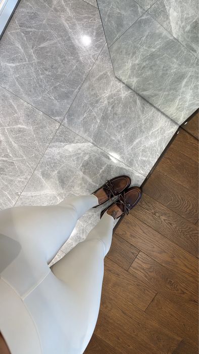 Молочні еластичні лосини зі штрипками, Туреччина, розмір 40/L