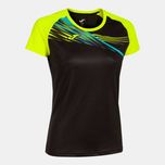 T-Shirt Mulher XL Padel NOVO - Joma Elite X Preto/Amarelo Fluorescente