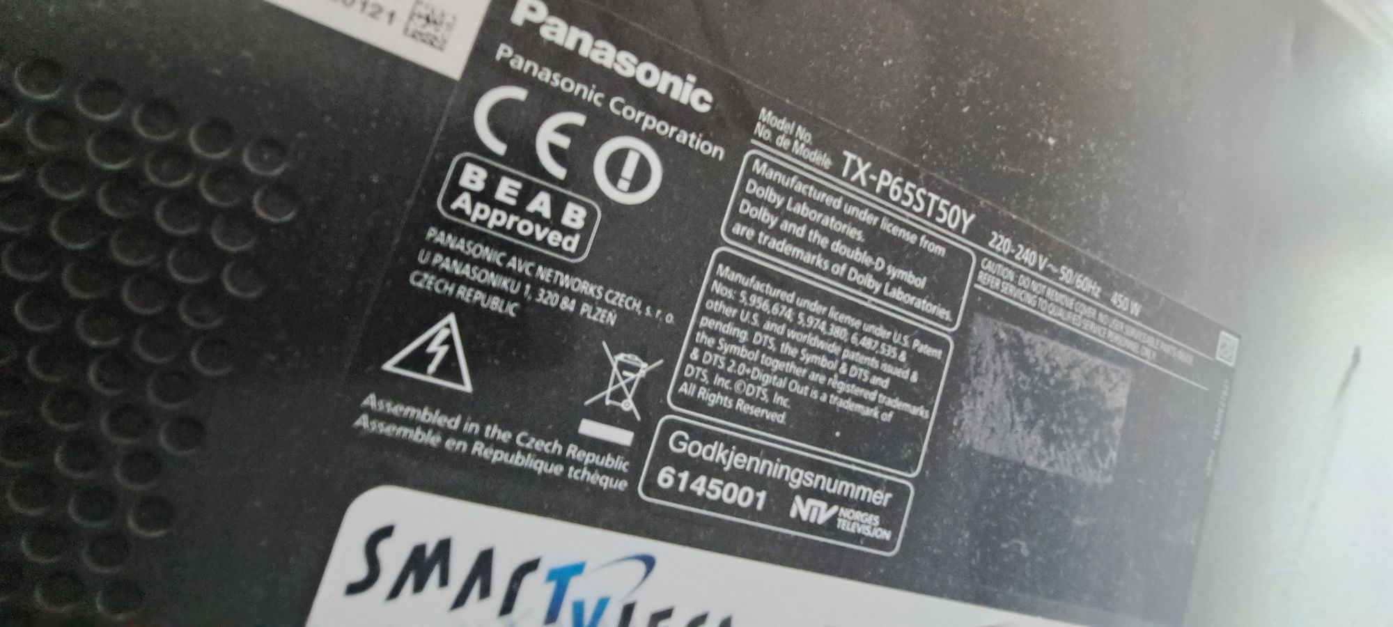 Panasonic viera  65 cale TX-P65ST50Y