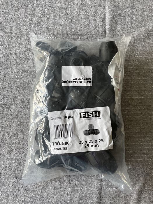 Trójniki nawodnienie PE 25-25-25 fish pn16 - paczki po 10szt