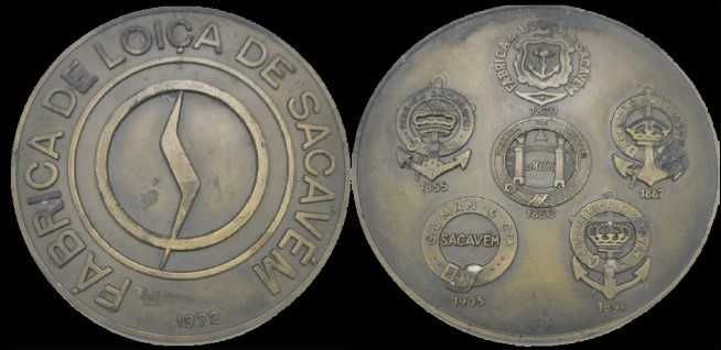 Medalha comemorativa 50 anos da Fábrica de Loiça de Sacavém