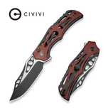 Nóż składany Civivi Biophase Black Aluminium/Burgundy G10, Black Stone