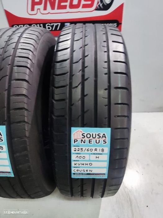 2 pneus semi novos 225-60r18 kumho - oferta dos portes
