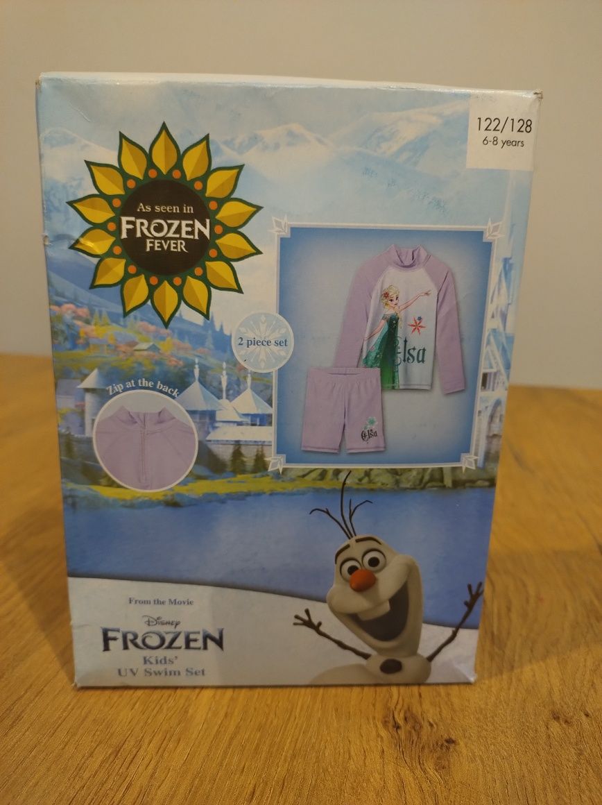 Komplet kąpielowy, strój dla dziewczynki 122/128 Frozen