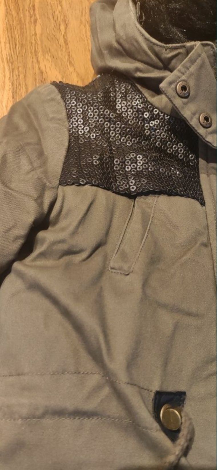 Kurtka zimowa Reserved khaki rozm. 158