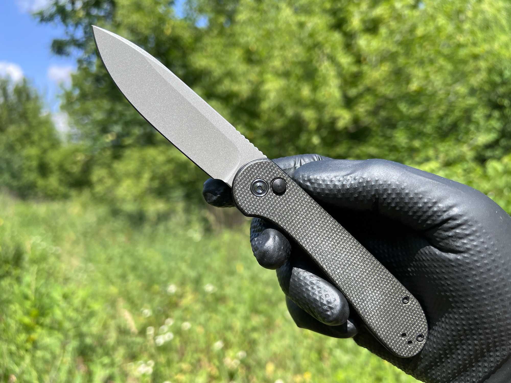 Складний ніж CIVIVI Elementum Button Lock Dark Green Micarta