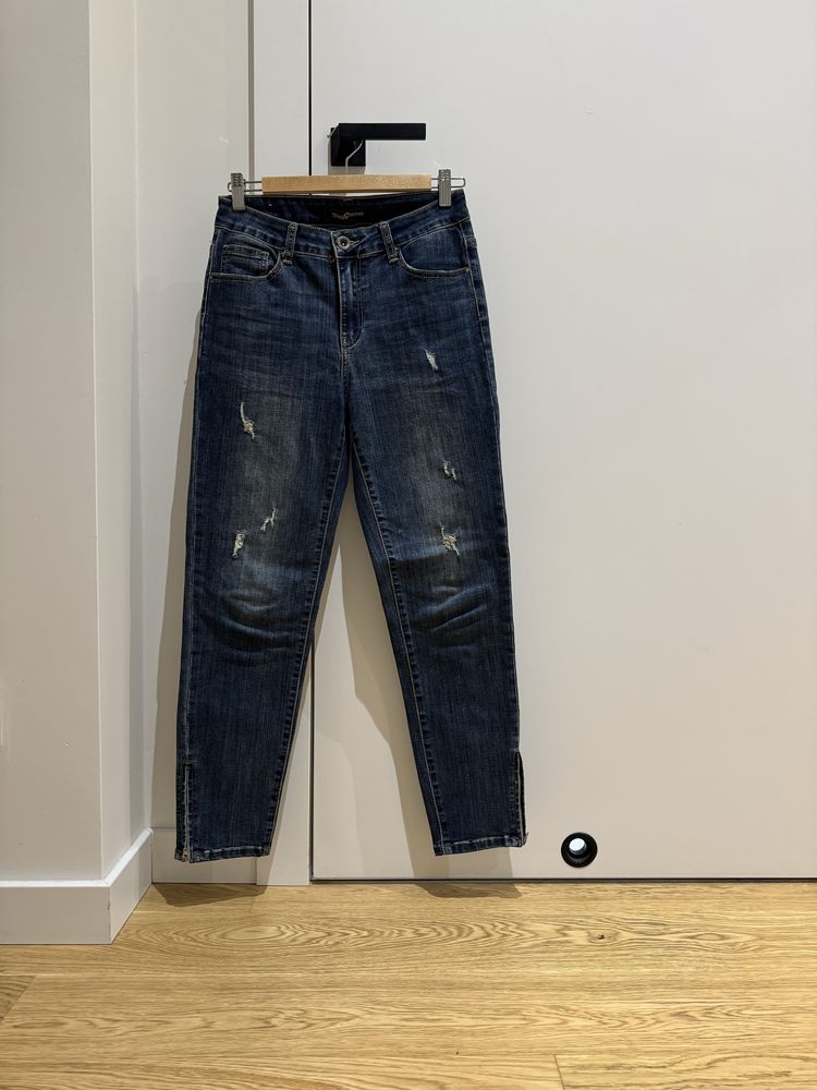 Damskie jeansy Miss Bonbon, S, 36, mom fit, boyfriend, super stan