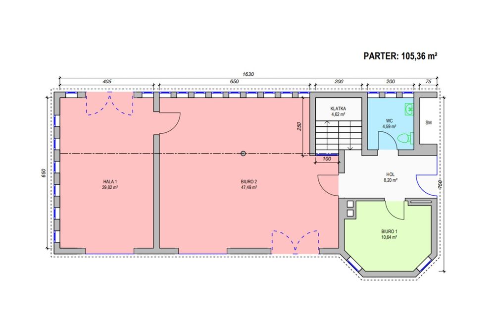 Budynek biurowy / handlowy / usługowy / warsztatowy na wynajem