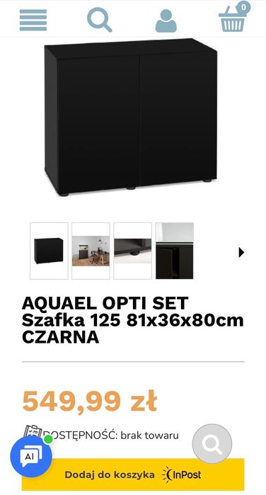 Akwarium 112L, szafka (nowa), Ultramax 1500 (nowy), korzeń XL