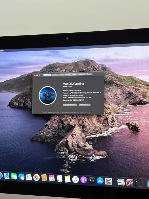 Apple iMac 21,5 2012 - SSD 480 GB - STAN IDEALNY