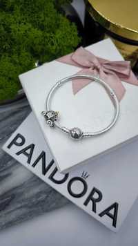 Bransoletka Pandora modułowa wężyk charms kareta Disney 100
