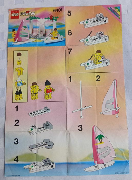 6401 LEGO Zestaw Kompletny Instrukcja Plaża Seaside Cabana