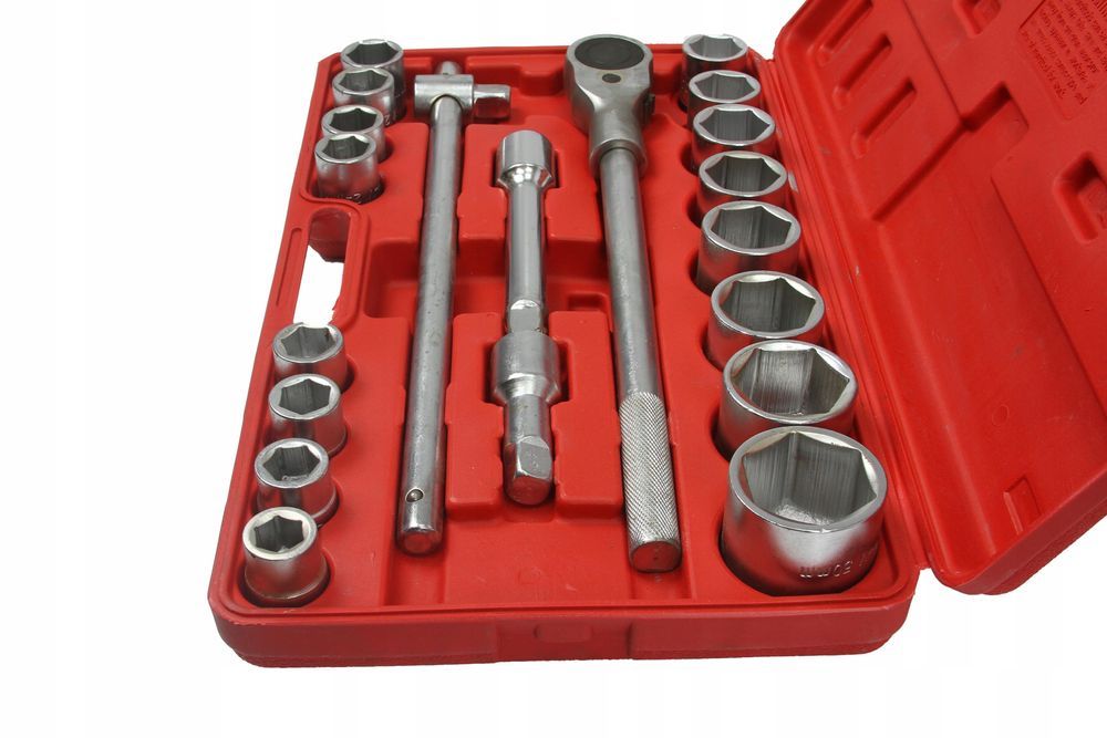 Klucze Nasadowe 21El. 3/4 Duże Nasadki Zestaw Tir Bus Ciągnik 6 Kątne