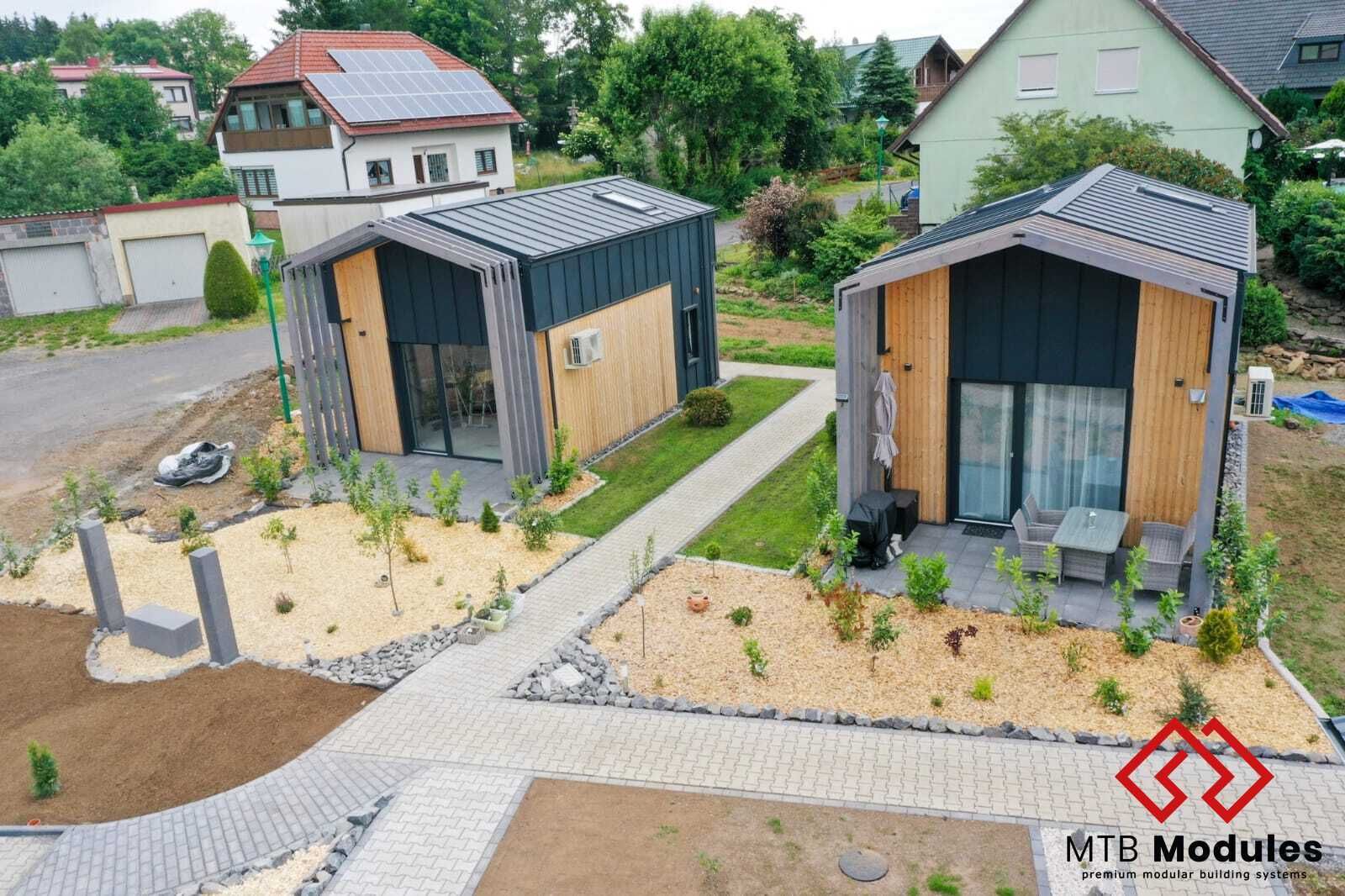 Energooszczędny dom z antresolą całoroczny 42m2 prefabrykowany MTB ONE