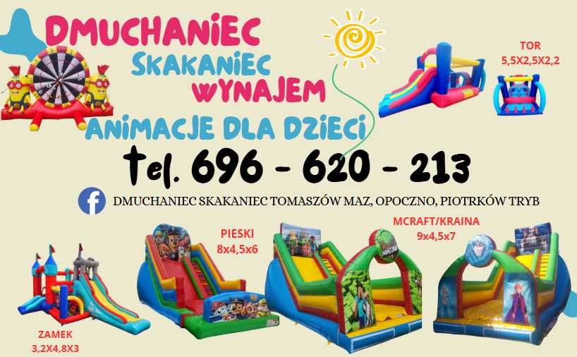 Wynajmę Dmuchaniec ZAMEK , Plac zabaw, Zjeżdżalnia, Animacje