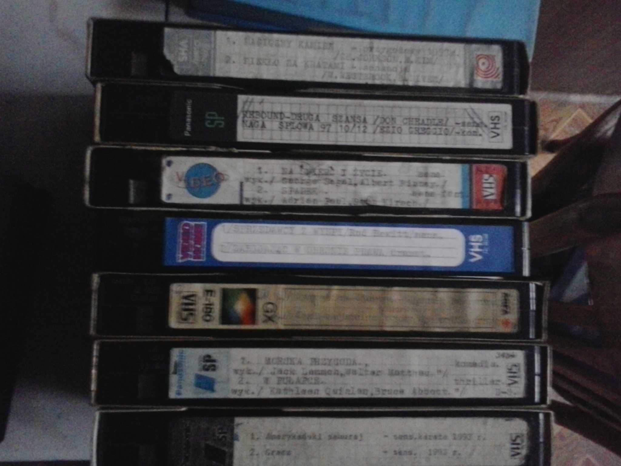 Kasety VHS stan slady uzywania
