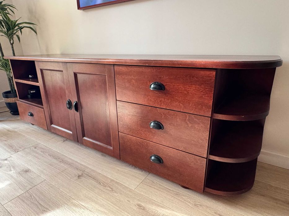 Komoda TV drewno olchowe wymiary 200/65/50