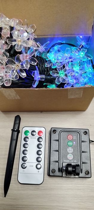 Girlanda kwiatuszki solarna długość około 7m