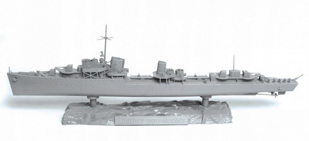 Model statku zvezda 9043 niemiecki niszczyciel Z-17 Diether von Roeder